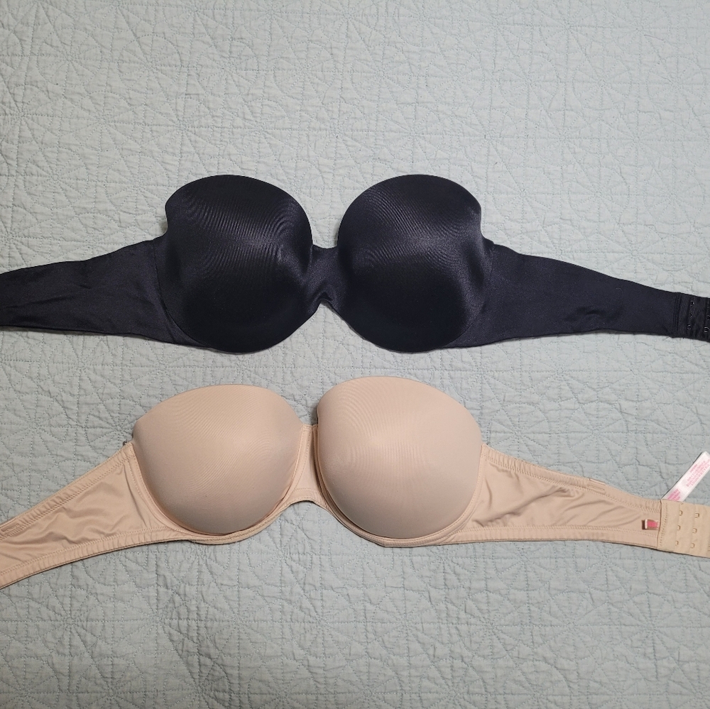 Victoria Secrets and LA Senza strapless bras